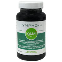 the bottle of lympho-k kami