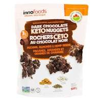 a bag of dark chocolate roquettes