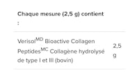 a table with the words'chase measure 25 g content'