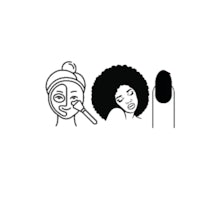 a black woman's face with a black woman's hair