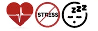 a heart with the words stress and love