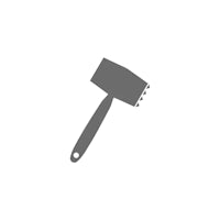 a hammer icon on a white background