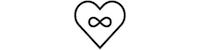a black and white image of a heart with two eyes