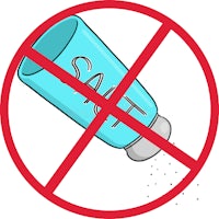 no salt sign vector | price 1 credit usd $1