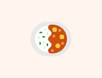 a flat icon of a bowl of rice