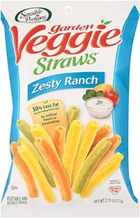 garden veggie straws zesty ranch, 12 oz